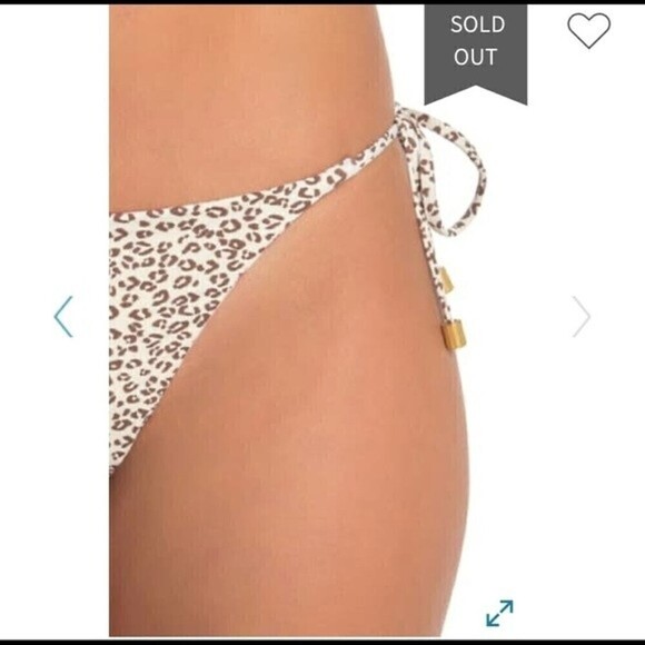 𝅺DOLCE Vita ruched Cheeky Bikini Bottom MEDIUM Boho-Tie side Reversible - Picture 8 of 12